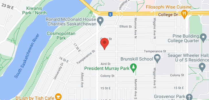map of 1011 Temperance ST